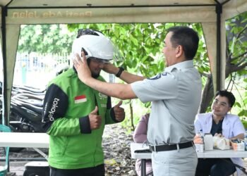 Kolaborasi Budaya Safety di Jalan Raya, Jasa Raharja Hadir di Tengah Komunitas Ojol Rawa Buaya, Jakarta
