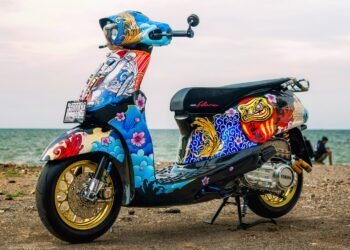 Auto Bikin Pangling Kaula Muda Jambi!  Grand Filano Hybrid Dimodifikasi Mirip Desain Helm Sporty Dengan Japan Vibes