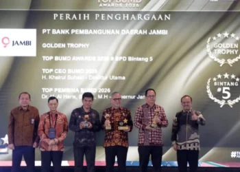 Bank Jambi Raih Golden Trophy dan Predikat Bintang 5 di TOP BUMD Awards 2026