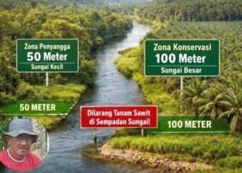 Sempadan Sungai Tergerus Ekspansi Sawit di Jambi
