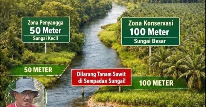 Sempadan Sungai Tergerus Ekspansi Sawit di Jambi
