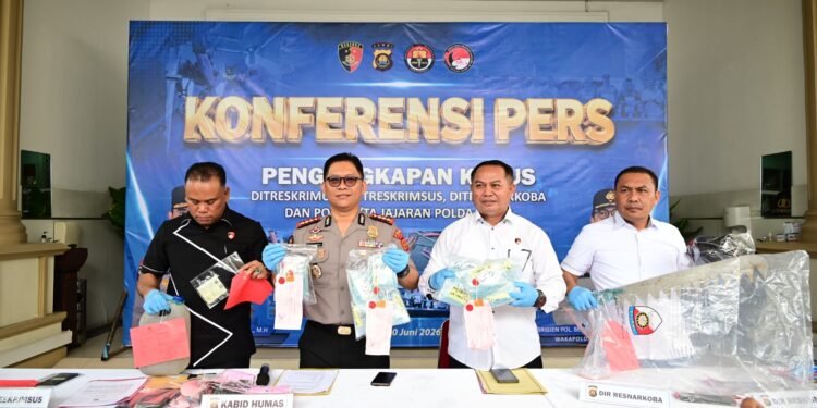 POLDA JAMBI GELAR KONFERENSI PERS UNGKAP RATUSAN KASUS KRIMINAL, NARKOTIKA DAN TINDAK PIDANA KHUSUS SELAMA SEMESTER I 2026