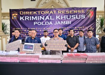 Ditreskrimsus Polda Jambi Ungkap Pembobolan Bank Jambi Rp144,82 Miliar, Tiga Tersangka Diamankan
