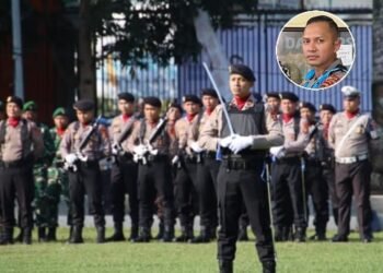Jadi Komandan Upacara HUT Bhayangkara ke – 80, Kapolsek Pelayangan Tampil Mengesankan