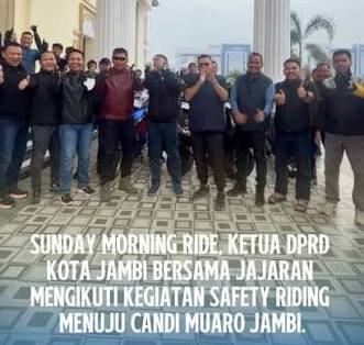 Ketua DPRD Kota Jambi Kemas Faried dan Forkopimda Gelar Sunday Morning Ride